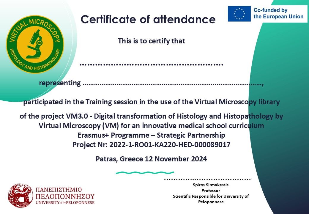 Certificate of attendance